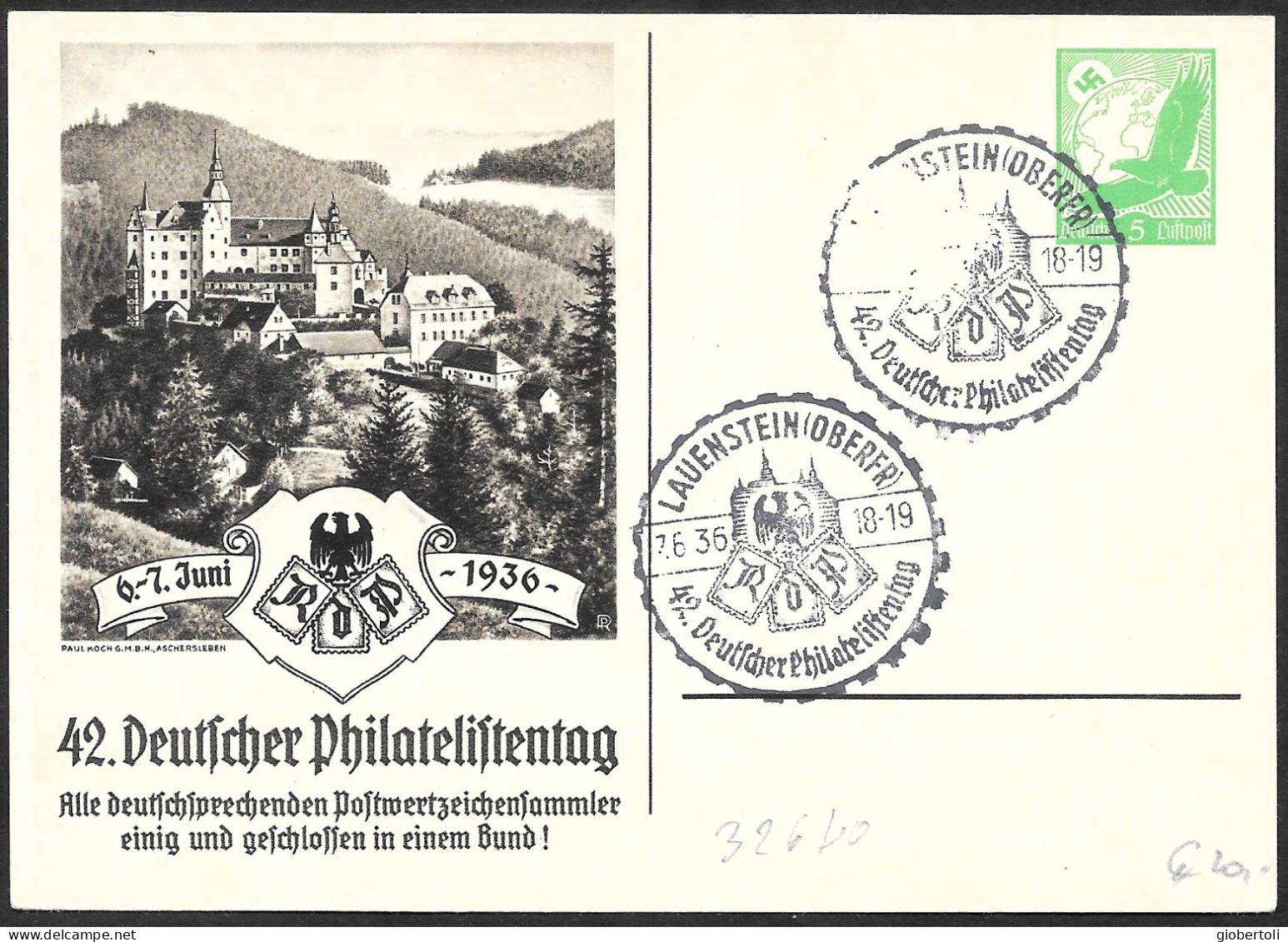 Germania/Germany/Allemagne: Intero, Stationery, Entier, Castello, Castle, Château - Kastelen
