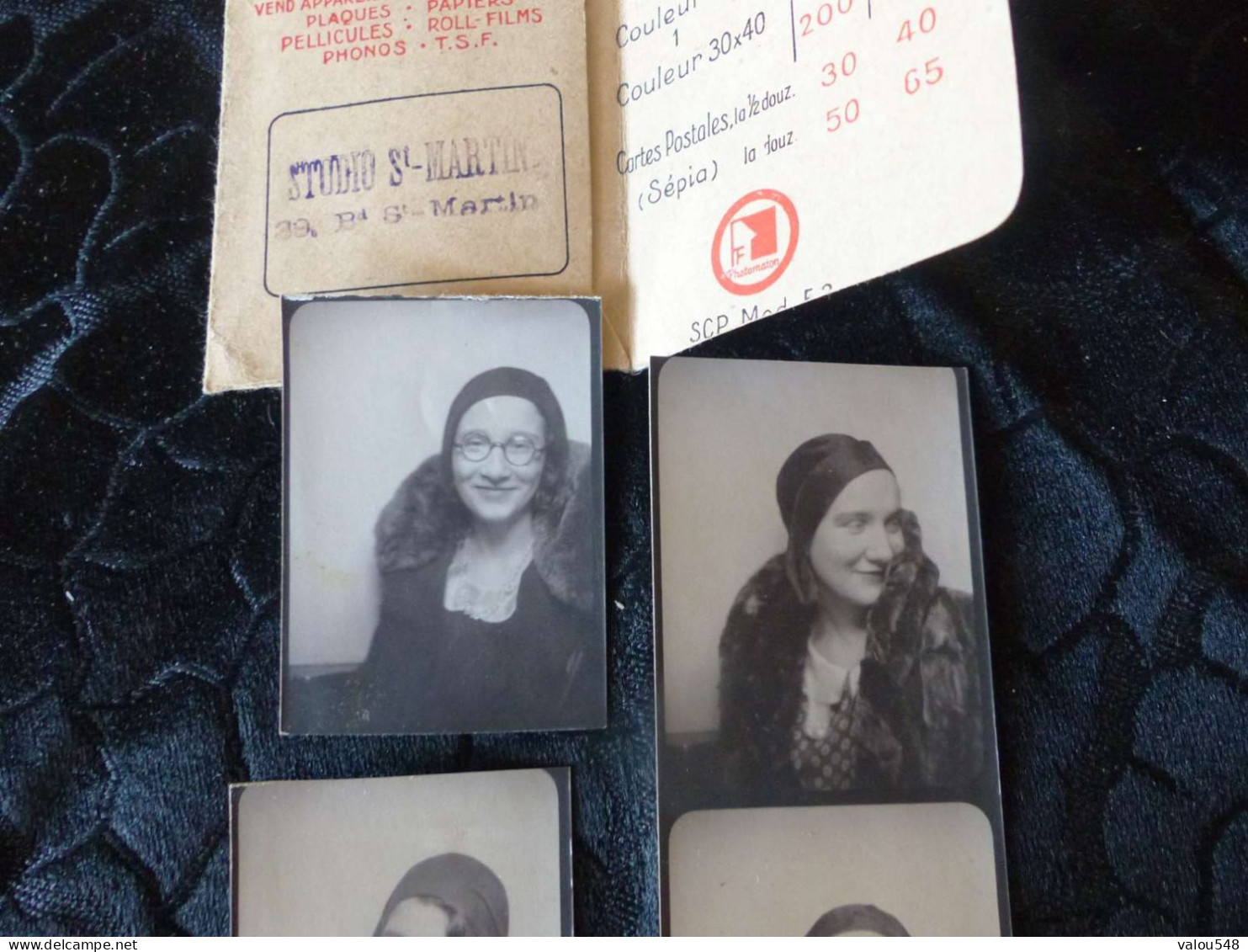 P-542 , Photomaton, 5 Photos Pose Variées D'une Jeune Femme, Circa 1940 - Anonymous Persons