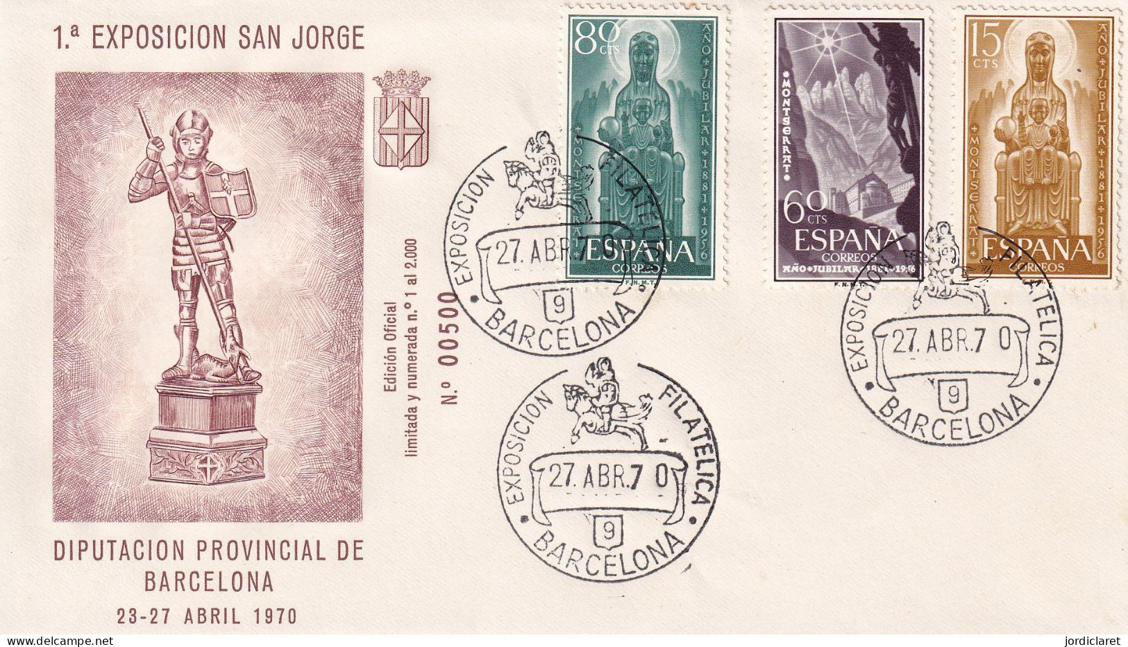 MATASELLOS 1970  BARCELONA  SANT JORDI - Covers & Documents