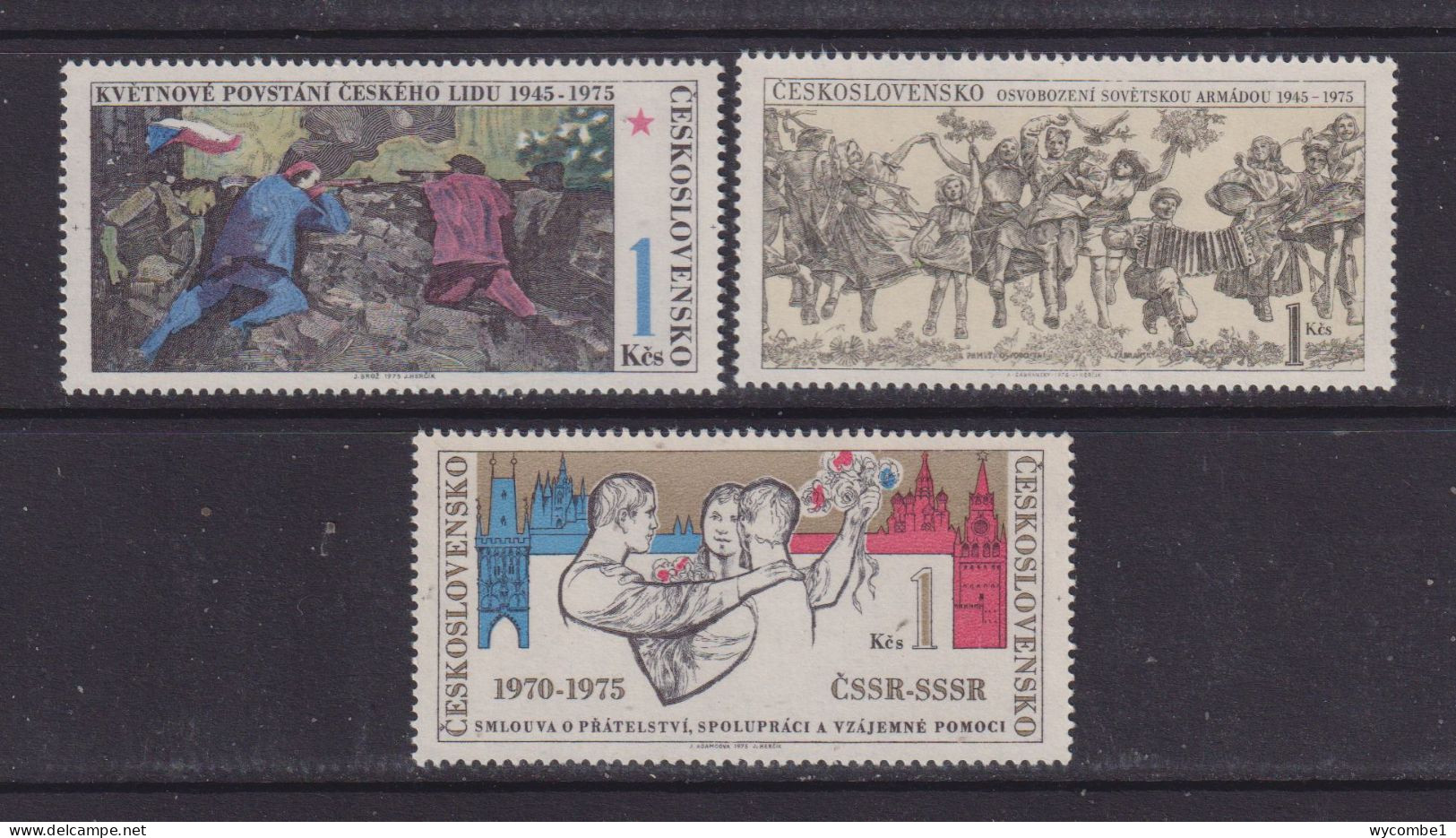 CZECHOSLOVAKIA  - 1975 Anniversaries Set Never Hinged Mint - Unused Stamps