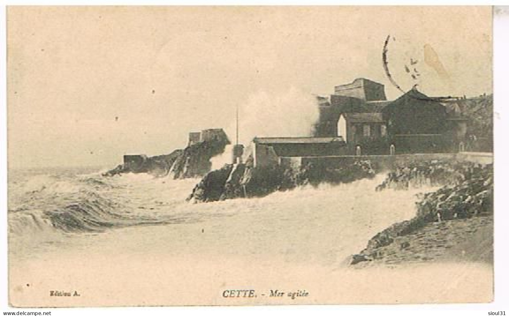 34 SETE CETTE  MER AGITEE 1912 - Sete (Cette)