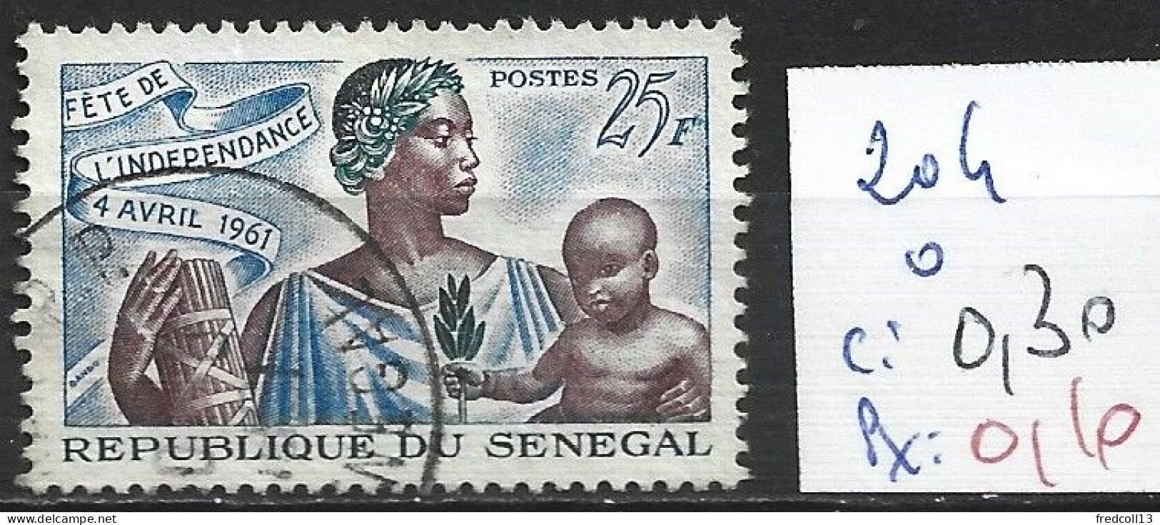 SENEGAL 204 Oblitéré Côte 0.30 € - Senegal (1960-...)