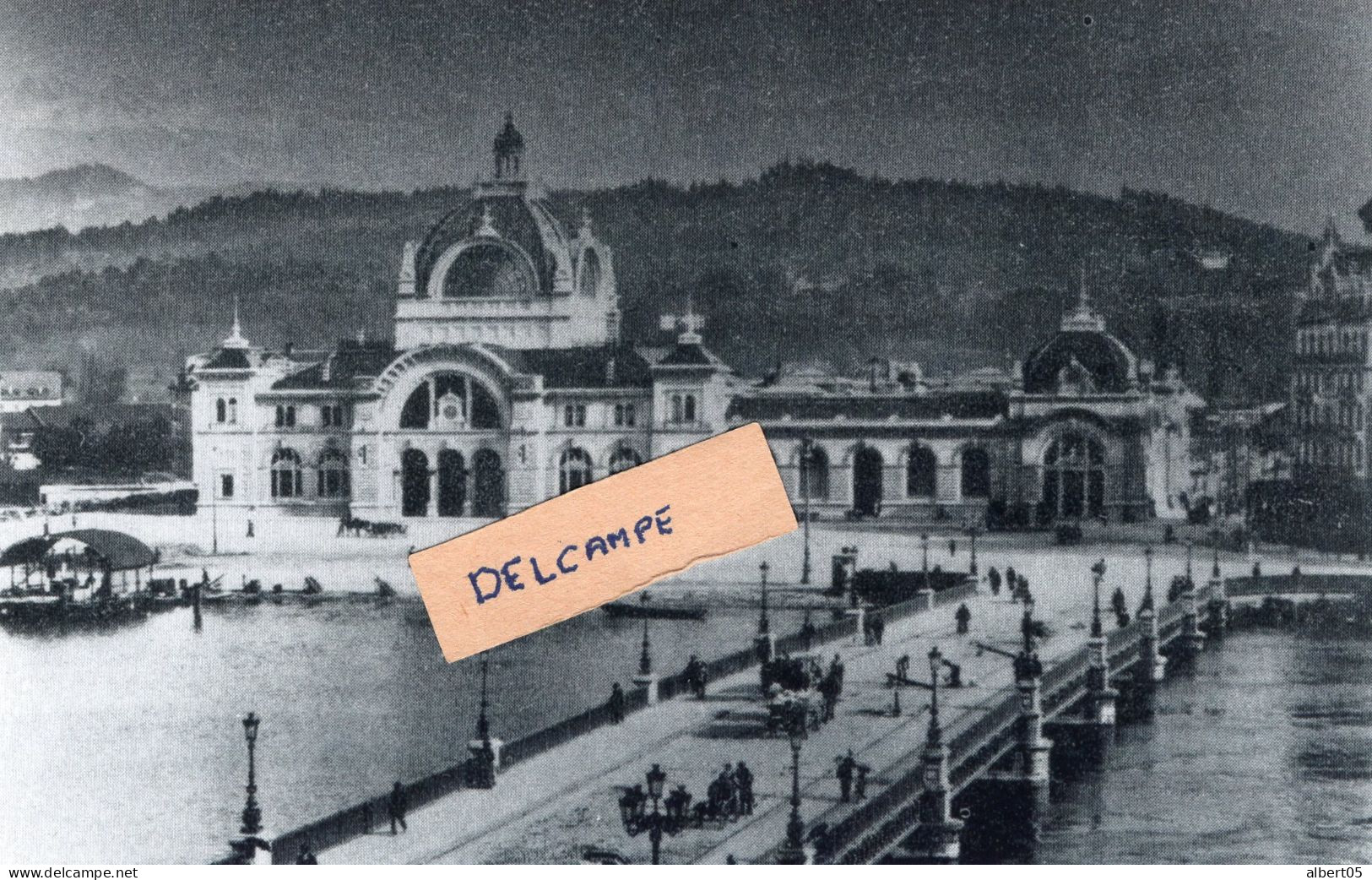 La Gare De Lucerne, Avant La Construction De L'aile Ouest Qui Date De 1926 - Reproduction - Lucerna