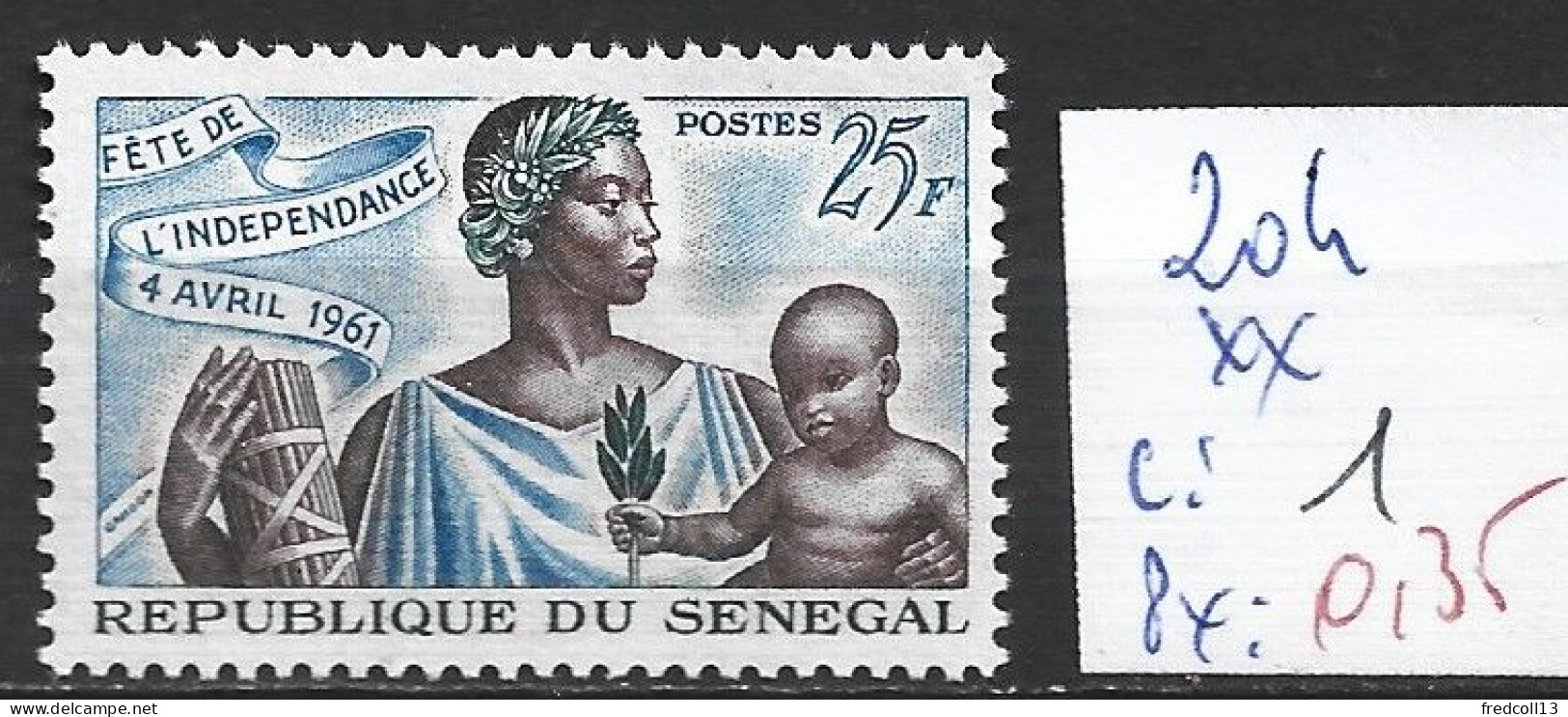 SENEGAL 204 ** Côte 1 € - Sénégal (1960-...)