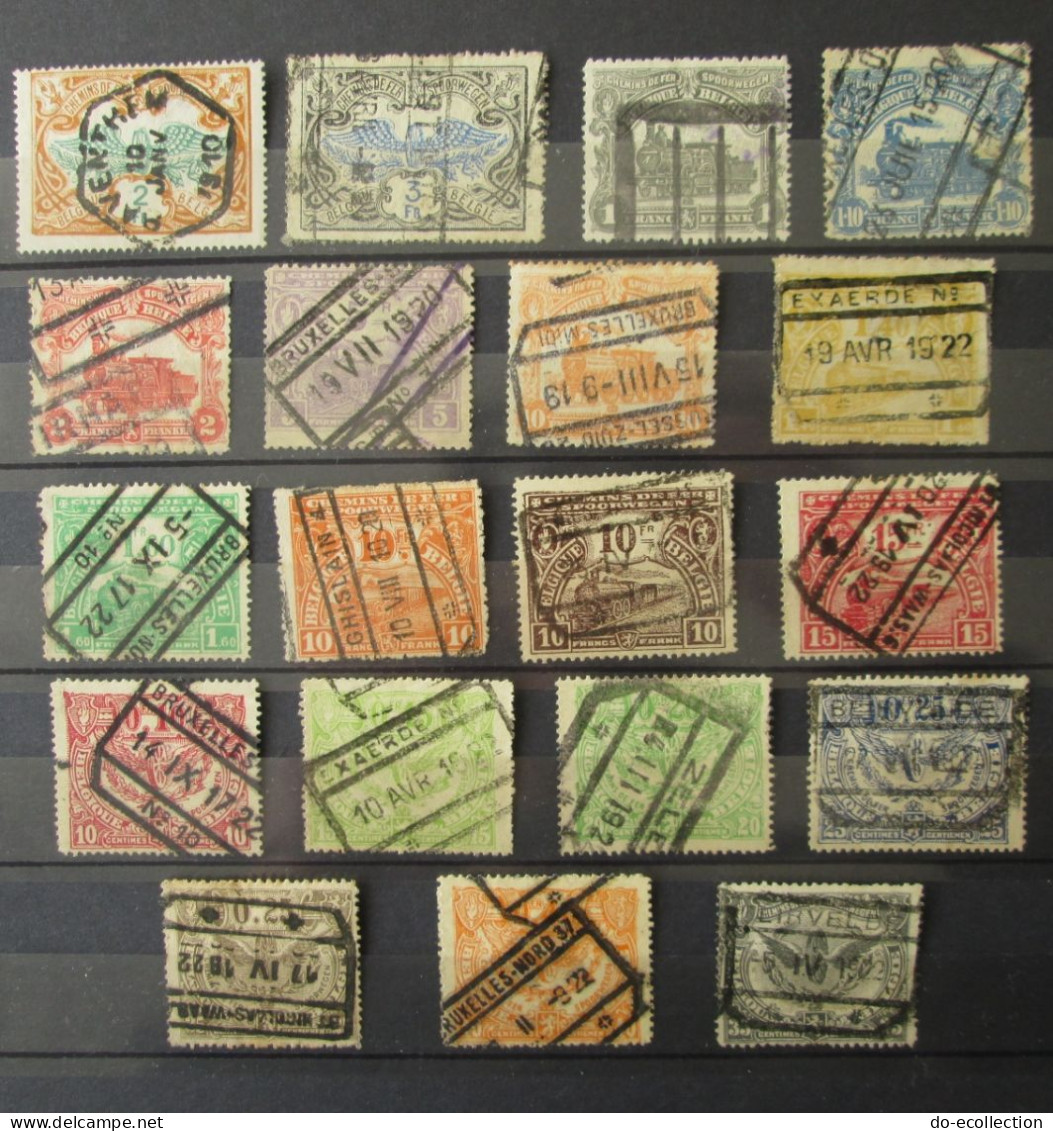 BELGIQUE lot de 80 timbres Chemins de fer Belgie Belgium timbre stamps