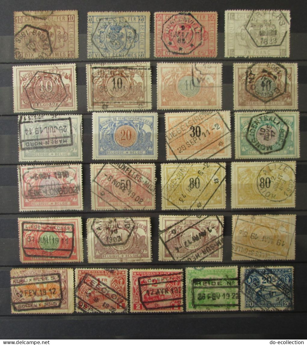 BELGIQUE lot de 80 timbres Chemins de fer Belgie Belgium timbre stamps