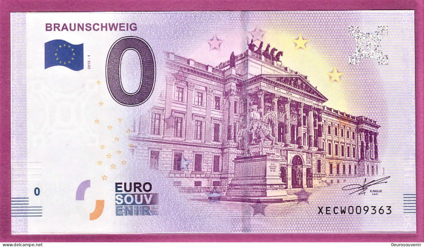 0-Euro XECW 2018-1 BRAUNSCHWEIG - Private Proofs / Unofficial