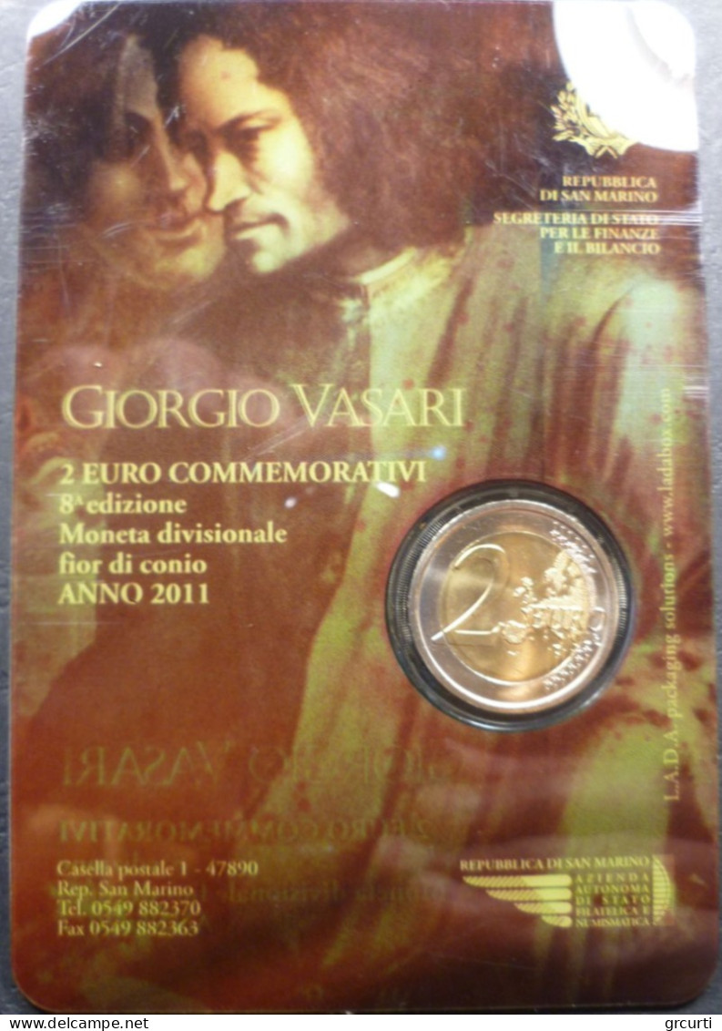 San Marino - 2 Euro 2011 - Giorgio Vasari - KM# 500 - San Marino