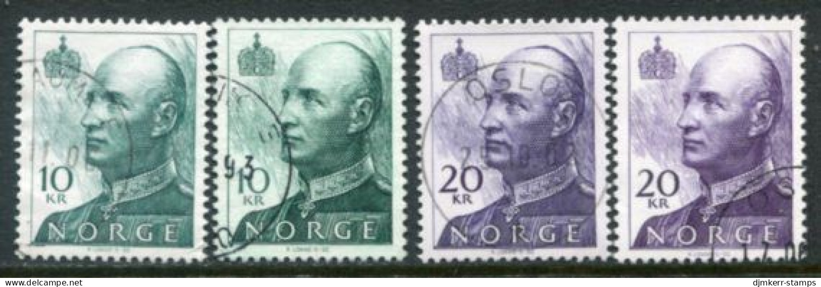 NORWAY 1993) Definitive: King Harald V 10 Kr. 20 Kr. On Ordinary And Phosphor Papers Used.   Michel 1131-32x,y - Gebruikt