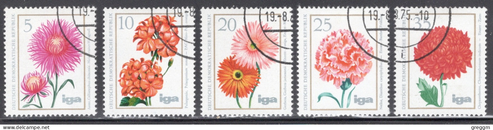 Germany Democratic Republic 1975 Stamps Issued For Flowers In Fine Used - Usati