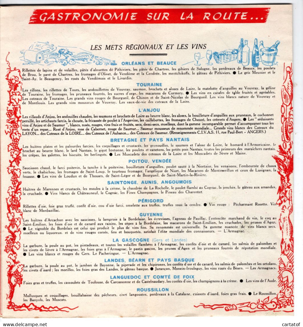 LA ROUTE DES PYRENEES 1956 . PARIS-LA LOIRE-BORDEAUX-PYRENEES-Portugal-Espagne-MAROC. Plans Et Guides PETIT à ANGERS - Dépliants Turistici