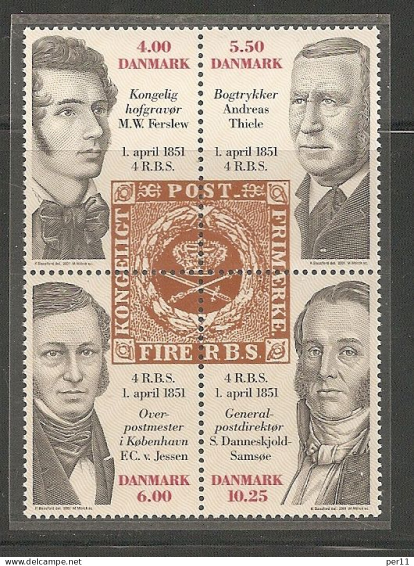 Denmark 2001 MNH / ** Block Danish Stamp 150 Years    (dk318) - Ungebraucht