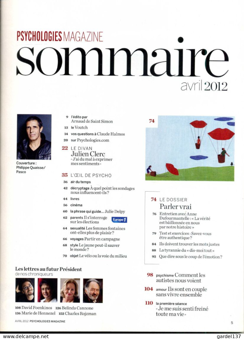 Psychologies Magazine N° 317 Julien Clerc - Medicina & Salute