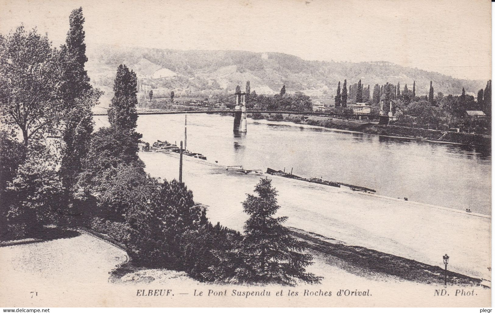 76231 01 05#0 - ELBEUF - LE PONT SUSPENDU -ET LES ROCHES D'ORIVAL - Elbeuf