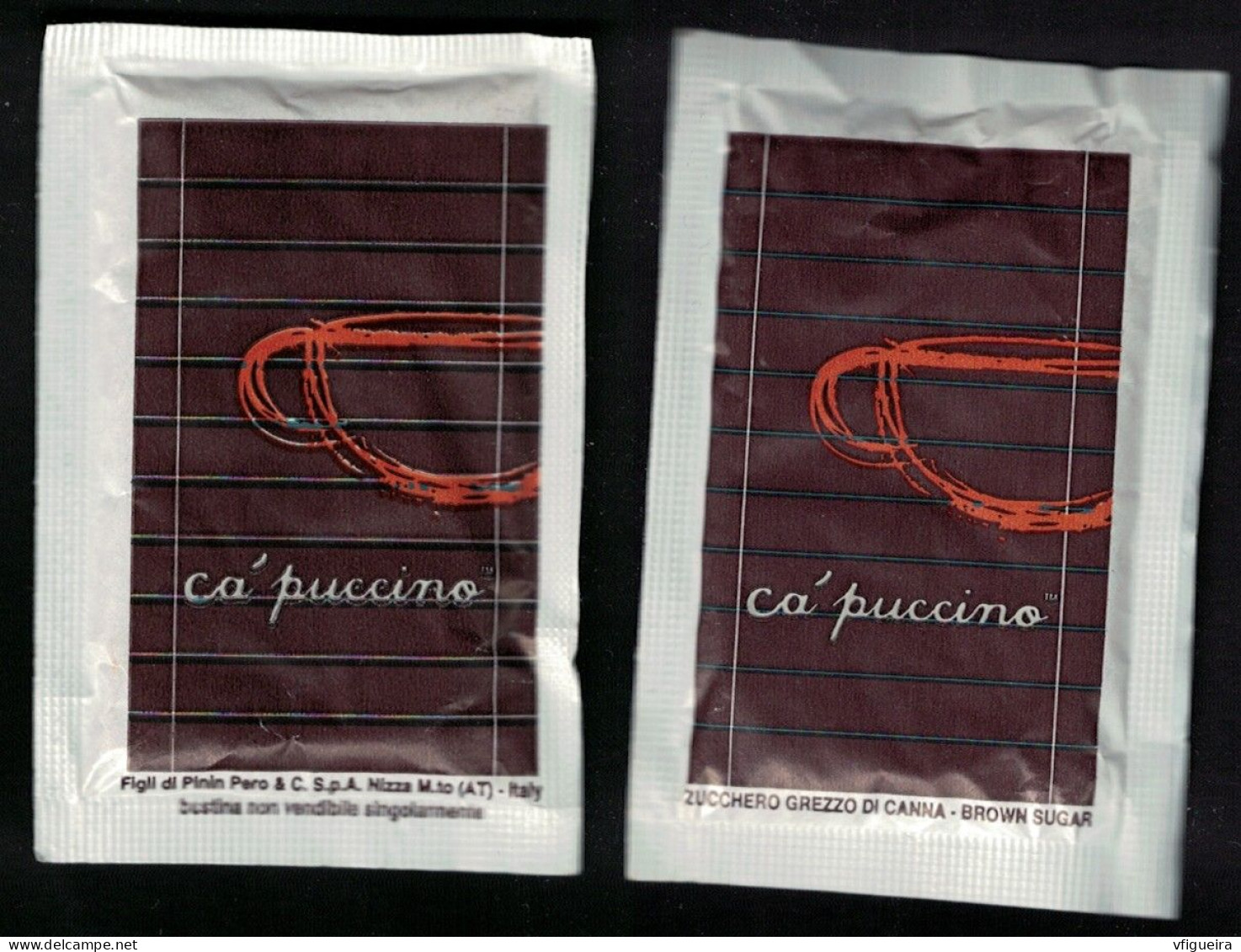 Italie Sachet Sucre Sugar Bag Capuccino Figli Di Pinin Pero Brown Roux - Azúcar