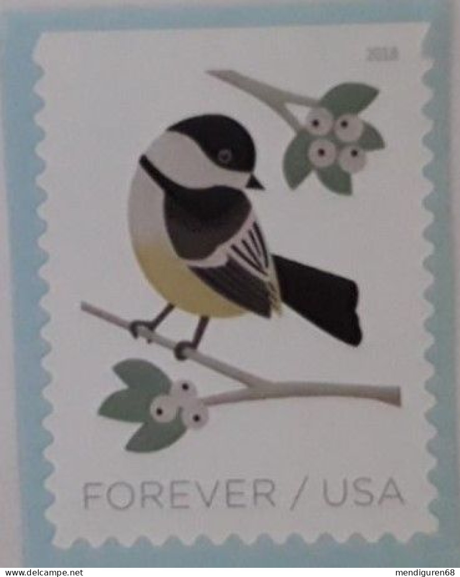 VEREINIGTE STAATEN ETATS UNIS USA 2018 BIRDS IN WINTER: BLACK-CAPPED CHICKADEE F USED ON PAPER SN 5317 MI 5537 YT 5155 - Used Stamps