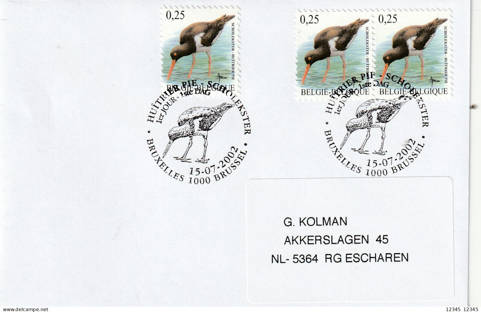 België 2002, Card Stamped Bird Motive - Cartas & Documentos