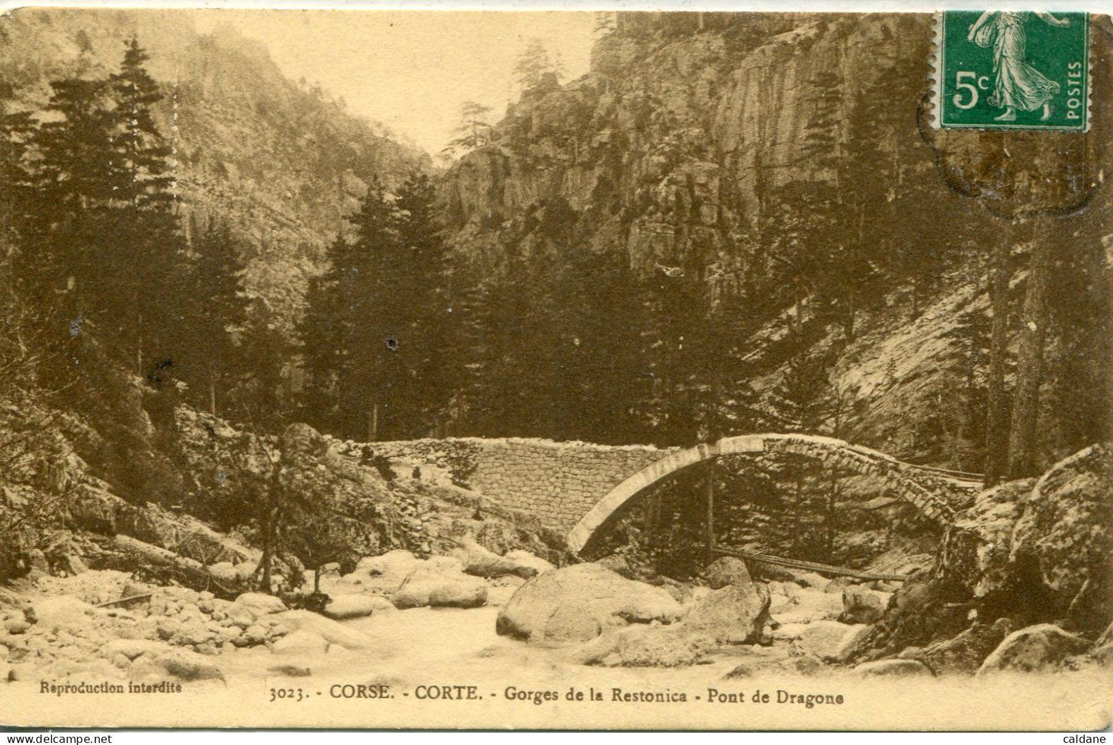 - 2B - CORSE -CORTE - Gorges De La RESTONICA -Pont De Dragone - Corte