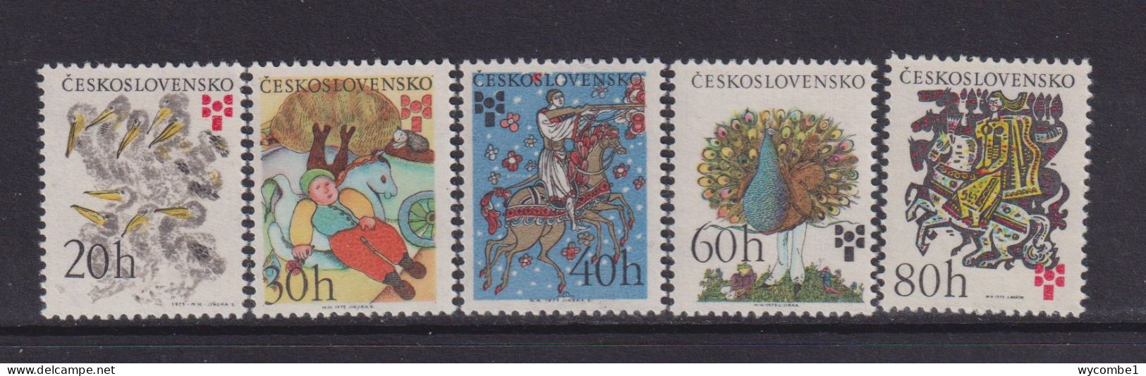 CZECHOSLOVAKIA  - 1975 Book Illustrations Set Never Hinged Mint - Unused Stamps