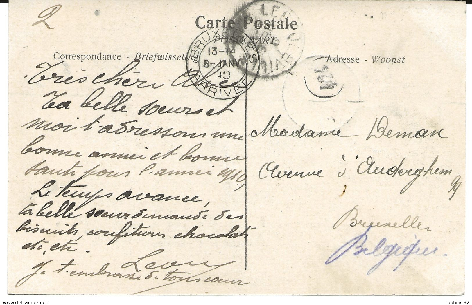 !!! CONGO, CPA DE 1909, DÉPART DE LISALA POUR BRUXELLES (BELGIQUE), GROUPE DE PORTEURS - Cartas & Documentos