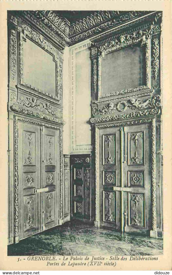 38 - Grenoble - Intérieur Du Palais De Justice - Salle Des Délibérations - Portes De Lepautre - CPA - Voir Scans Recto-V - Grenoble