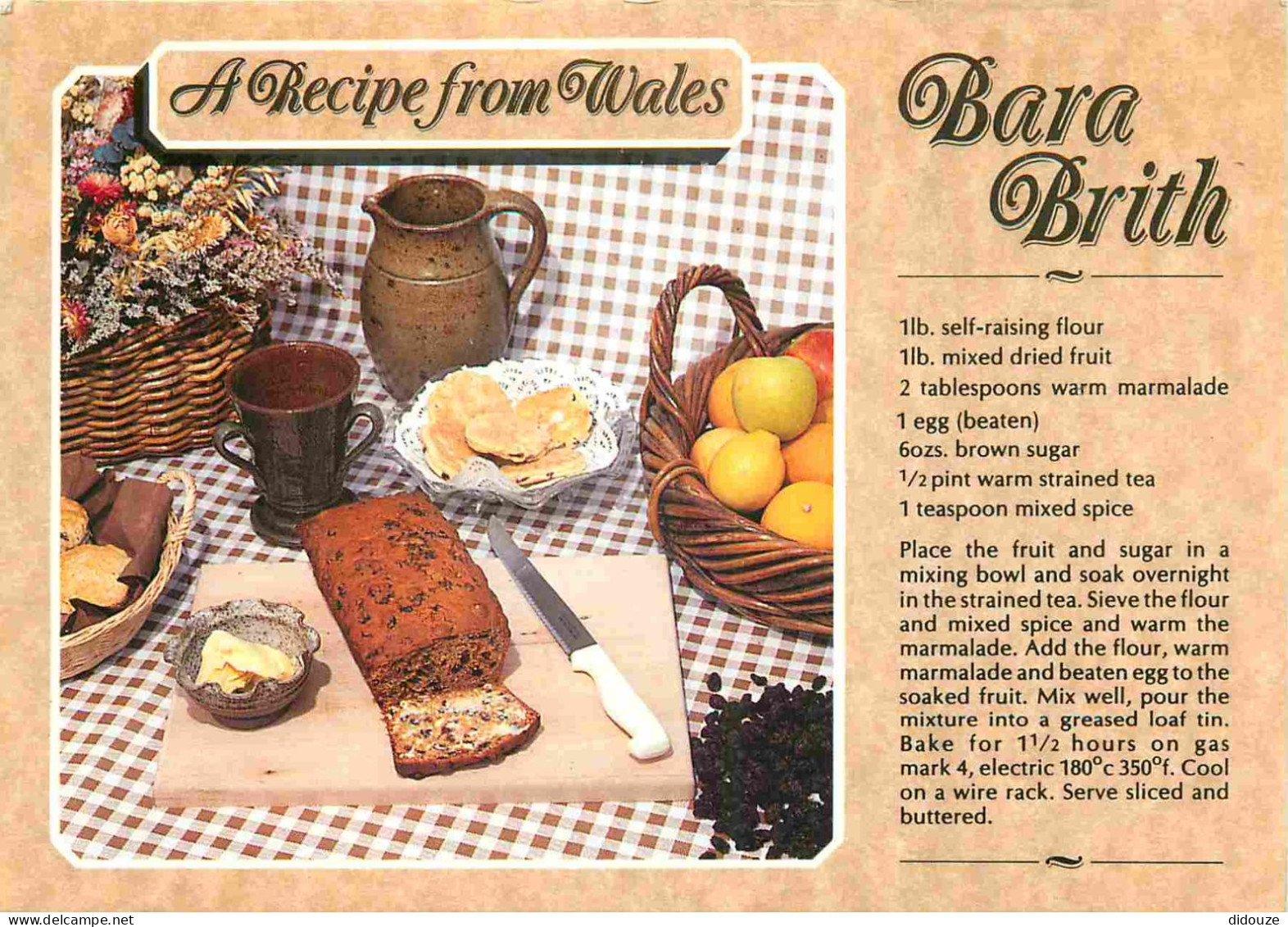 Recettes De Cuisine - Bara Brith - A Recipe From Wales - Gastronomie - CPM - Voir Scans Recto-Verso - Ricette Di Cucina