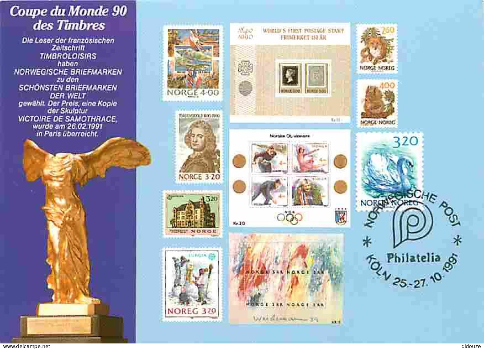 Timbres - Représentation De Timbre Poste Sur Carte Postale - CPM - Voir Scans Recto-Verso - Stamps (pictures)