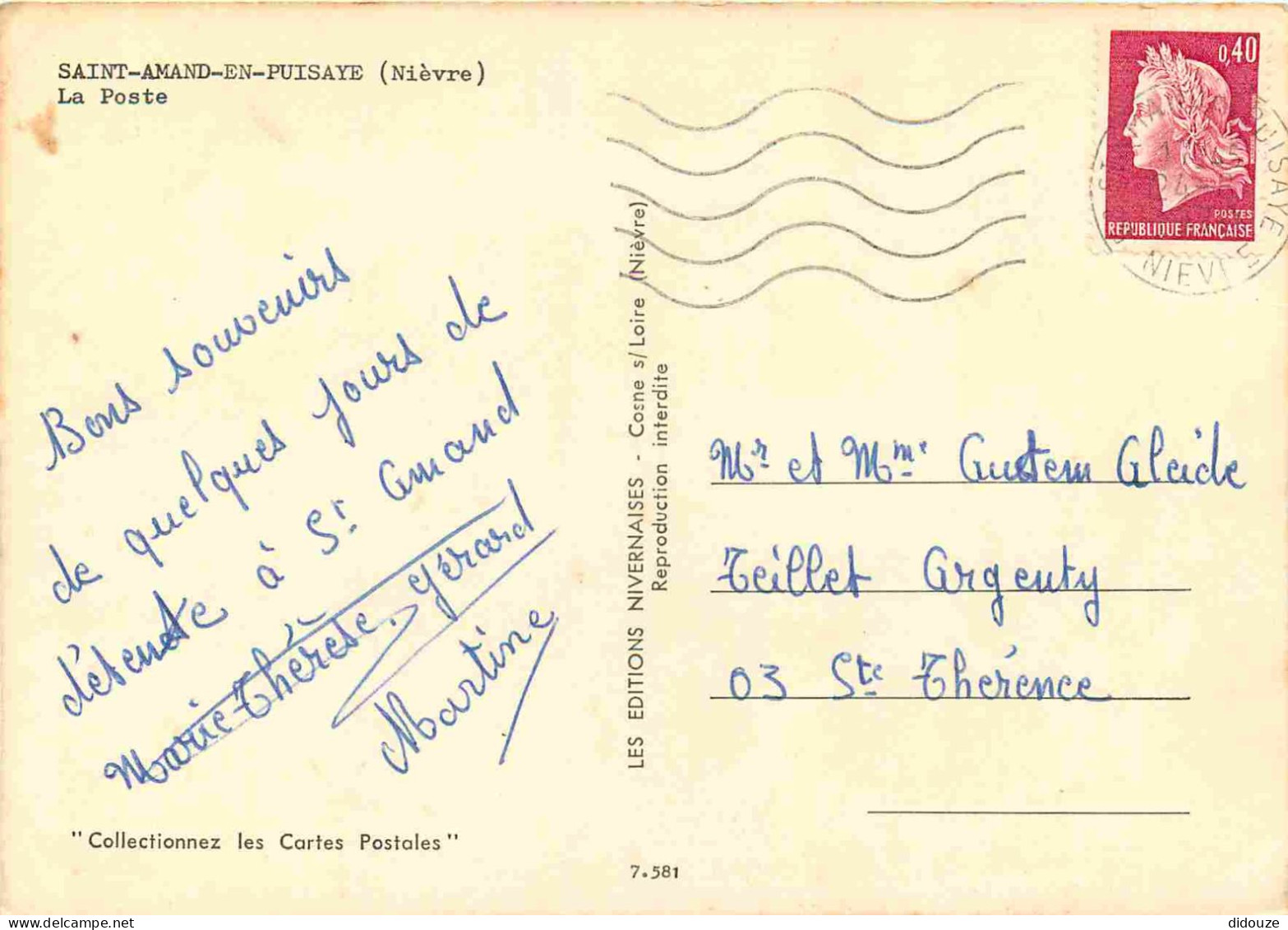 58 - Saint Amand En Puisaye - La Poste - CPM - Voir Scans Recto-Verso - Saint-Amand-en-Puisaye