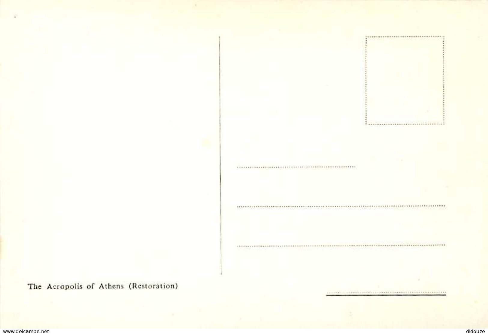 Grèce - Athènes - Athína - L'Acropole - Reproduction De L'Acropole D'autrefois - Carte Neuve - CPM - Voir Scans Recto-Ve - Grèce