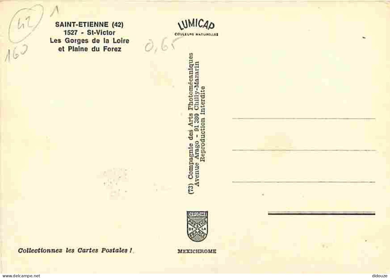 42 - Saint-Etienne - Saint Victor - Les Gorges De La Loire Et Plaine De Forez - CPM - Voir Scans Recto-Verso - Saint Etienne