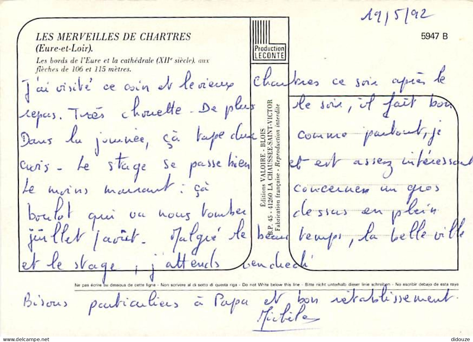 28 - Chartres - Les Bords De L'Eure Et La Cathédrale - CPM - Voir Scans Recto-Verso - Chartres