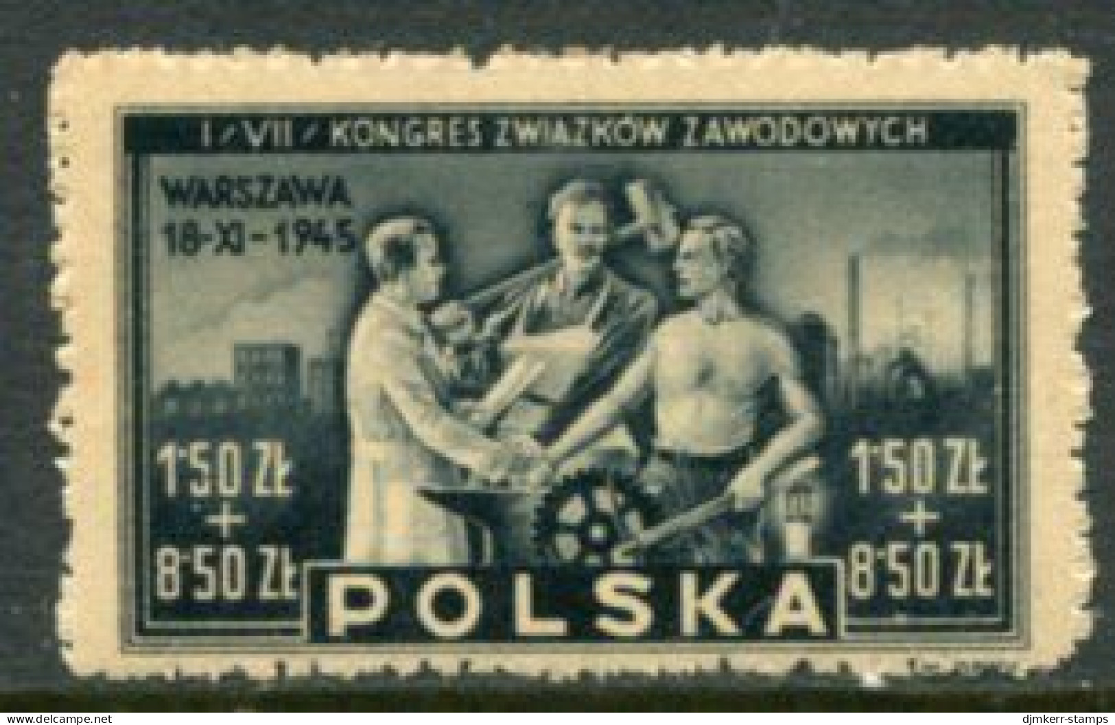 POLAND 1945 Trades Union Congress MNH / **.  Michel 413 - Ungebraucht