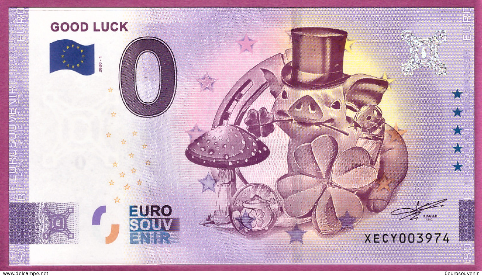 0-Euro XECY 2020-1 GOOD LUCK - GLÜCKSSCHWEIN - Private Proofs / Unofficial