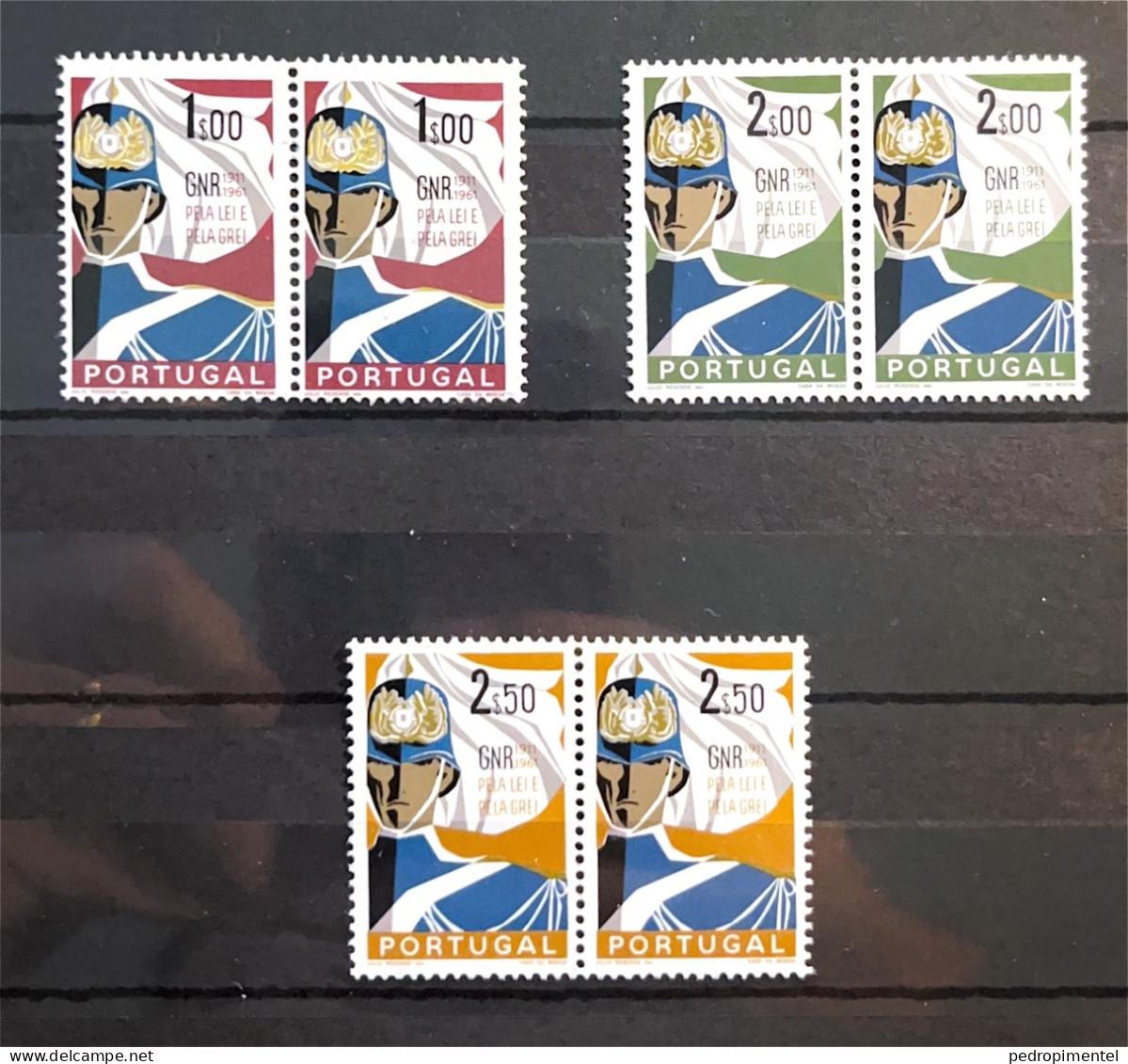 Portugal 1962 "National Republican Guard" Condition MNH #883-885 (pair) - Unused Stamps