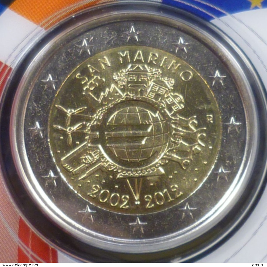 San Marino - 2 Euro 2012 - Decennale Dell'Euro - KM# 519 - San Marino