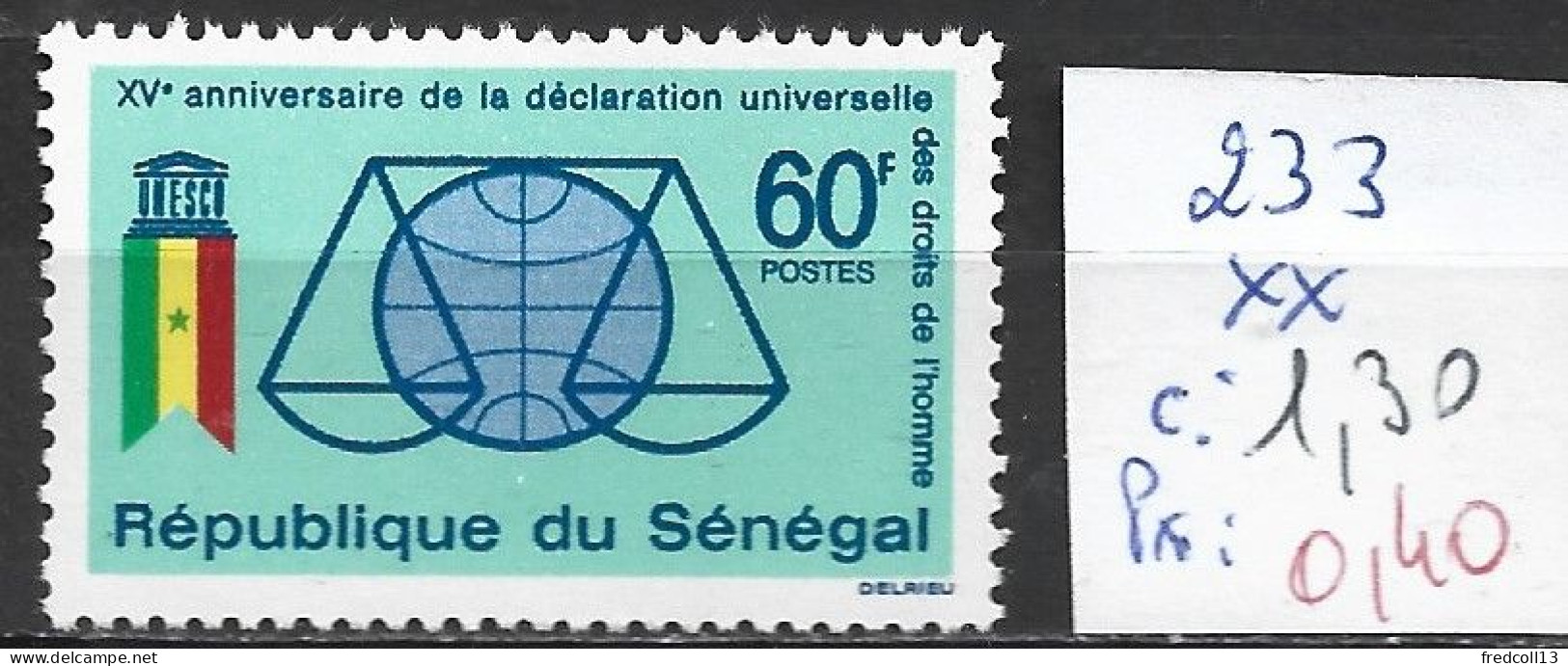 SENEGAL 233 ** Côte 1.30 € - Sénégal (1960-...)