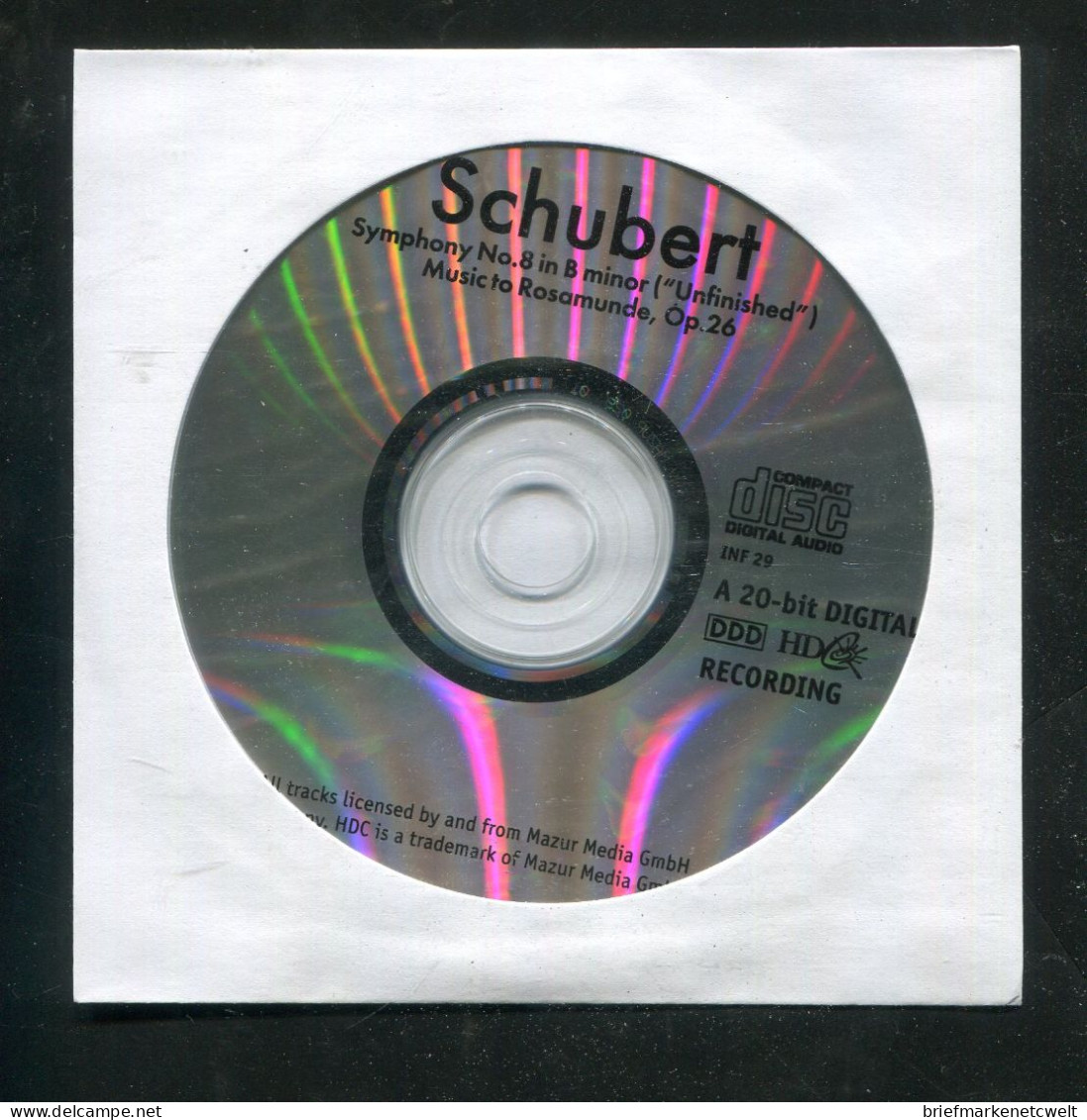 "KLASSIK-SCHUBERT" CD (B1220) - Clásica