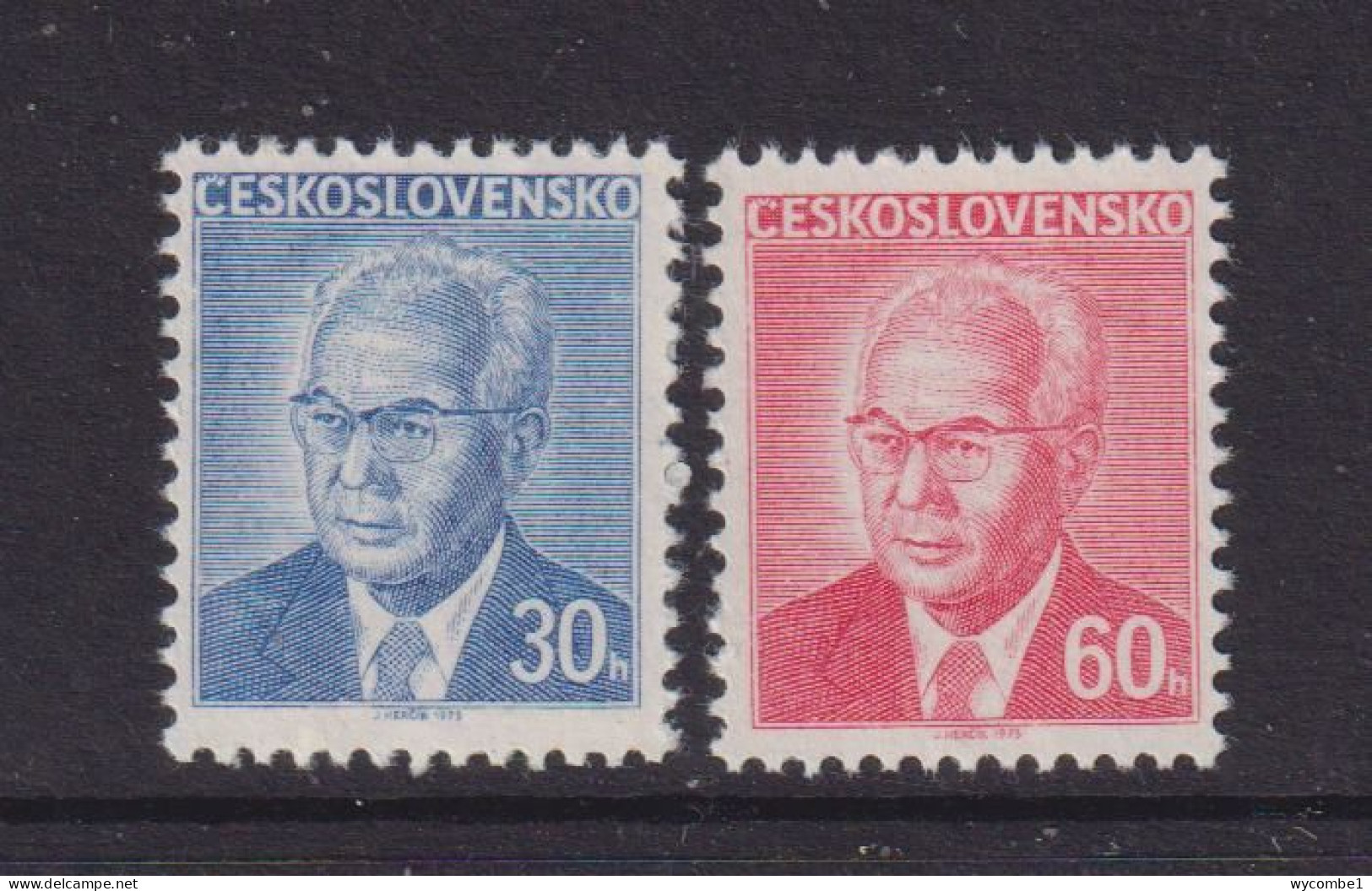 CZECHOSLOVAKIA  - 1975 Husak Set Never Hinged Mint - Nuevos