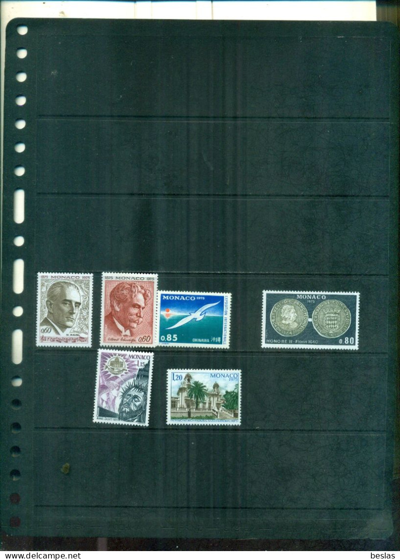 MONACO ARCHITECTURE-MONNAIES-EXPO OKINAWA-M.RAVEL-A.SCHWEITZER-ANNEE SAINTE 6 VAL NEUFS A PARTIR DE 0.75 EUROS - Unused Stamps