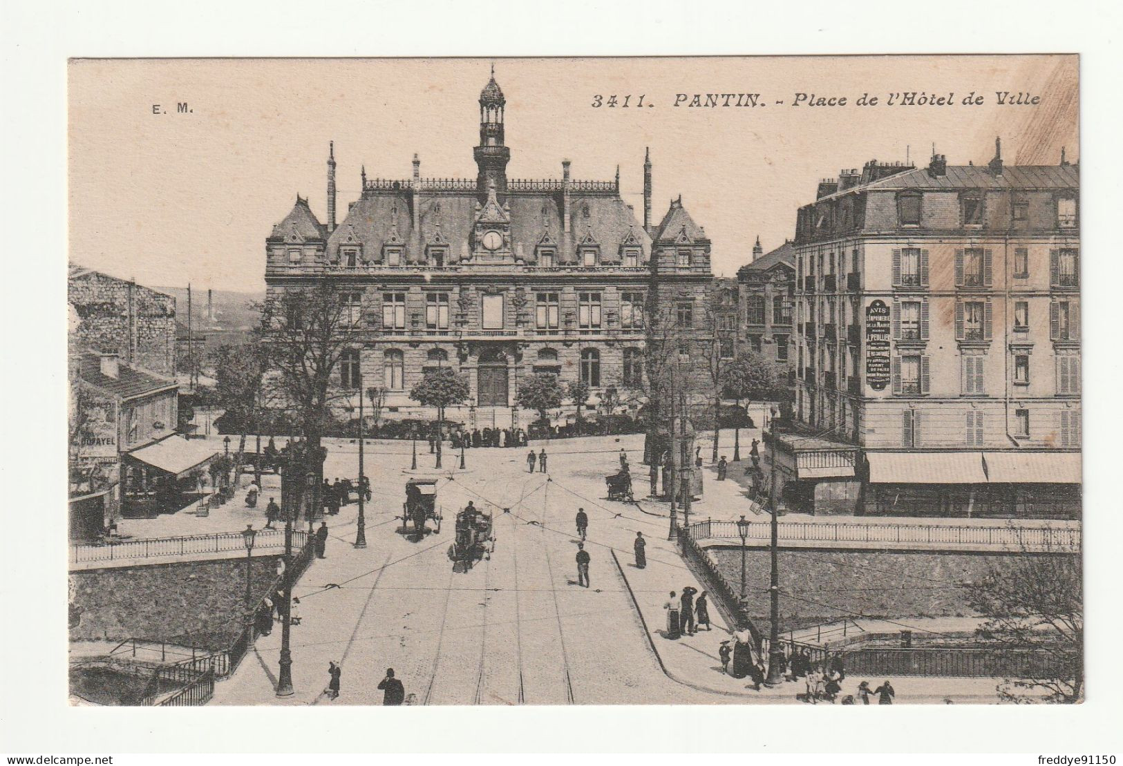93 . Pantin . Place De L'hôtel De Ville . 1917 - Pantin