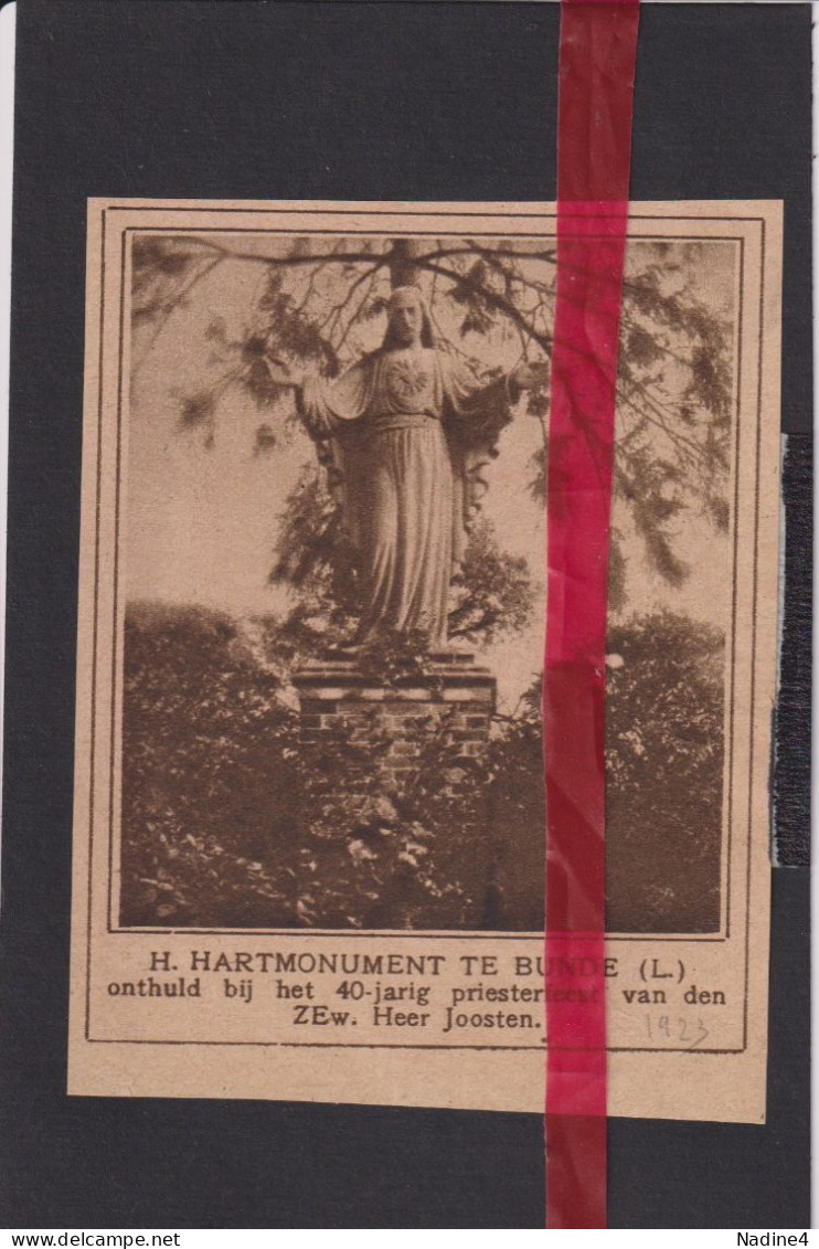 Bunde - Heilig Hart Monument - Orig. Knipsel Coupure Tijdschrift Magazine - 1923 - Non Classés