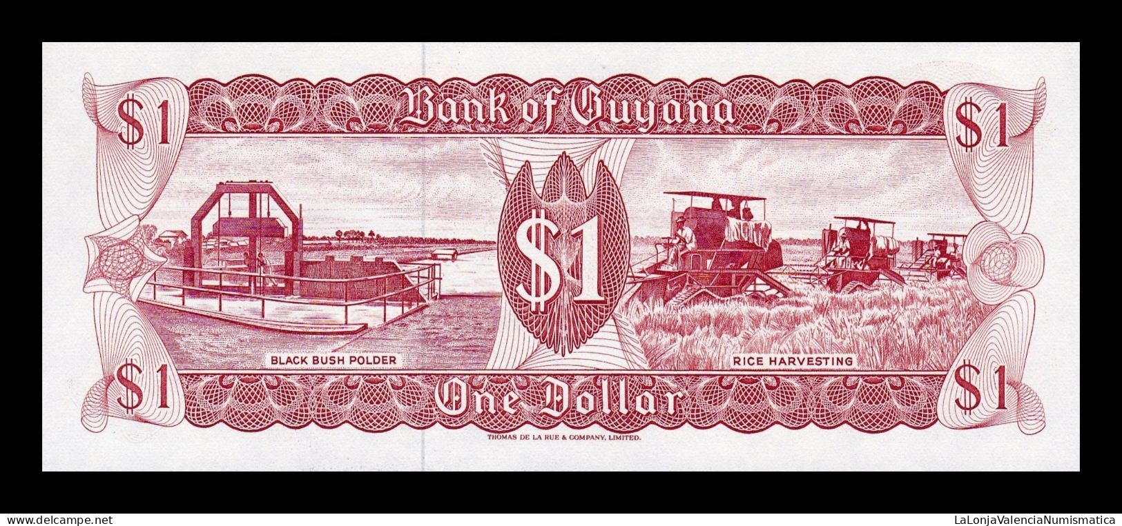 Guyana 1 Dollar 1992 Pick 21g(2) Sc Unc - Guyana