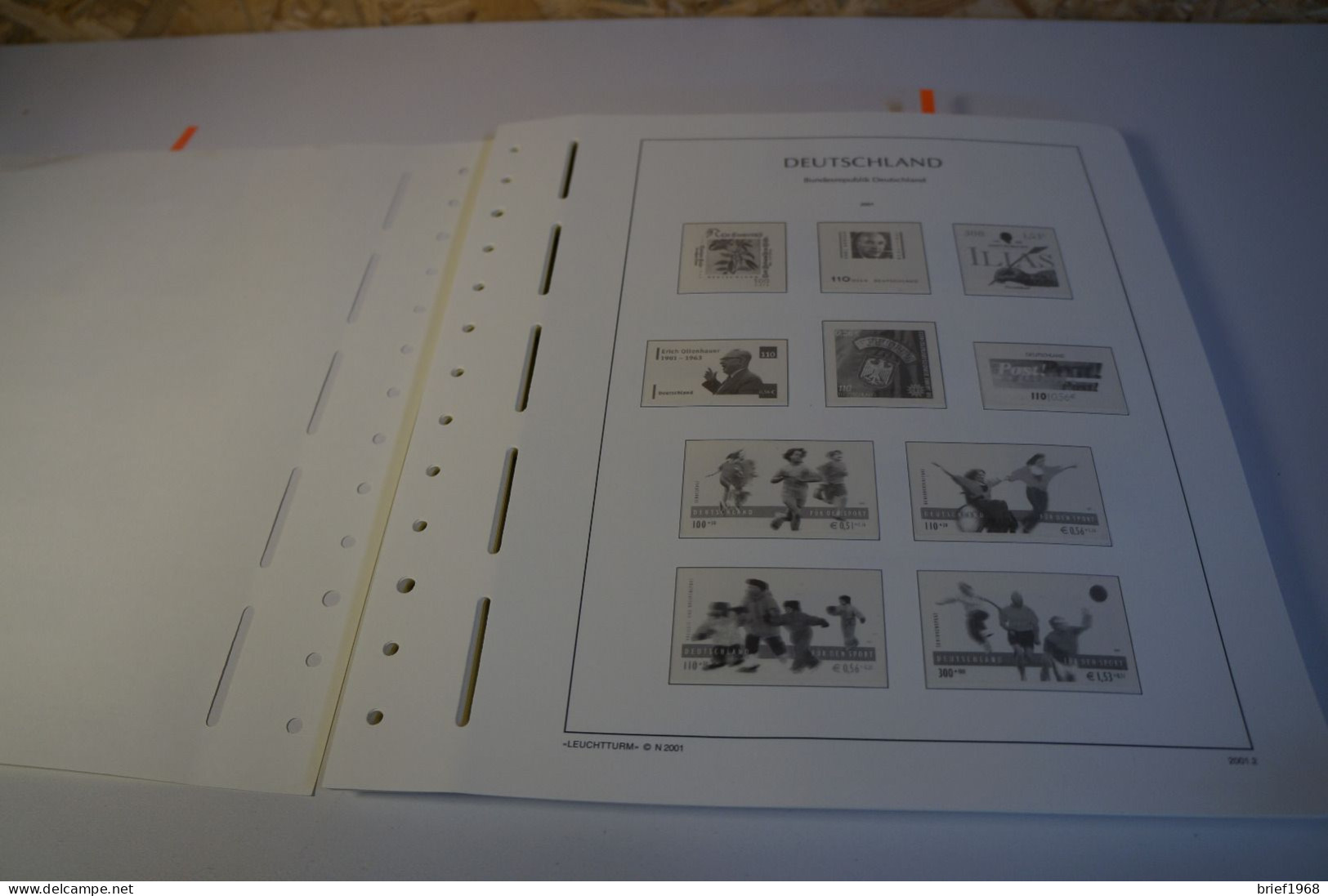 Bund Leuchtturm Falzlos 2001-2005 (27956) - Vordruckblätter