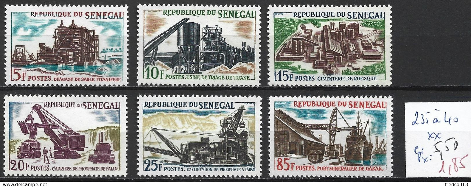 SENEGAL 235 à 40 ** Côte 5.50 € - Senegal (1960-...)