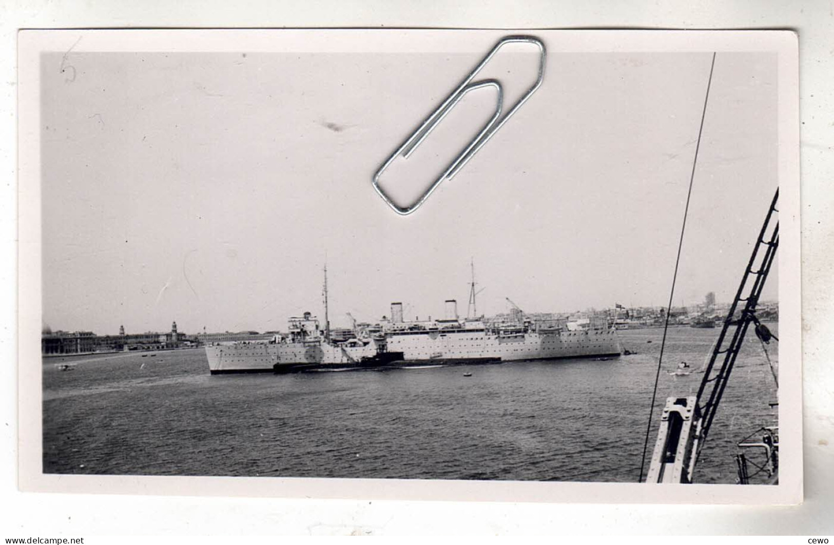 PHOTO NAVIRE DE GUERRE TRANSPORTEUR DE TROUPES FRANCAIS EN ALGERIE - Boats