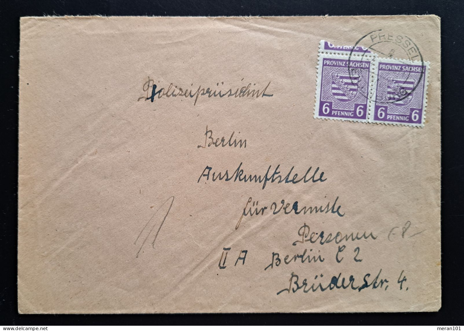 Sachsen 1946, Brief PRESSEL MeF - Lettres & Documents