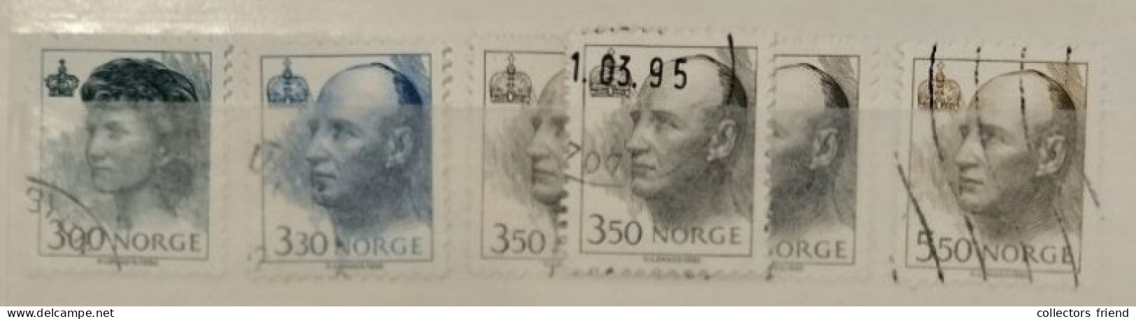 Norwegen Norway - Small Collection Of Used Stamps + Postcard From Nordkapp - Colecciones