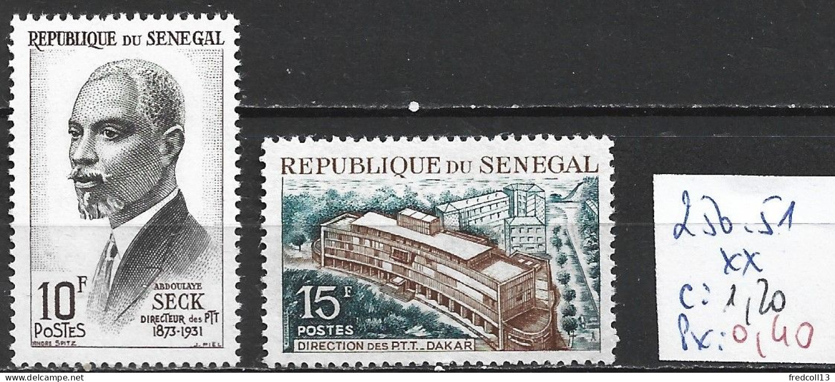 SENEGAL 250-51 ** Côte 1.20 € - Senegal (1960-...)