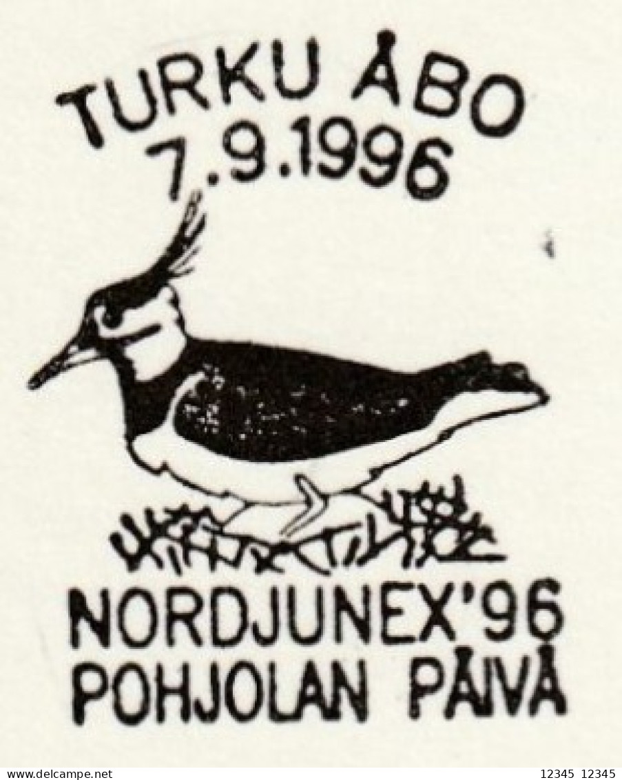 Finland 1996, Stamped Bird Motive NORDJUNEX '96 - Cartas & Documentos