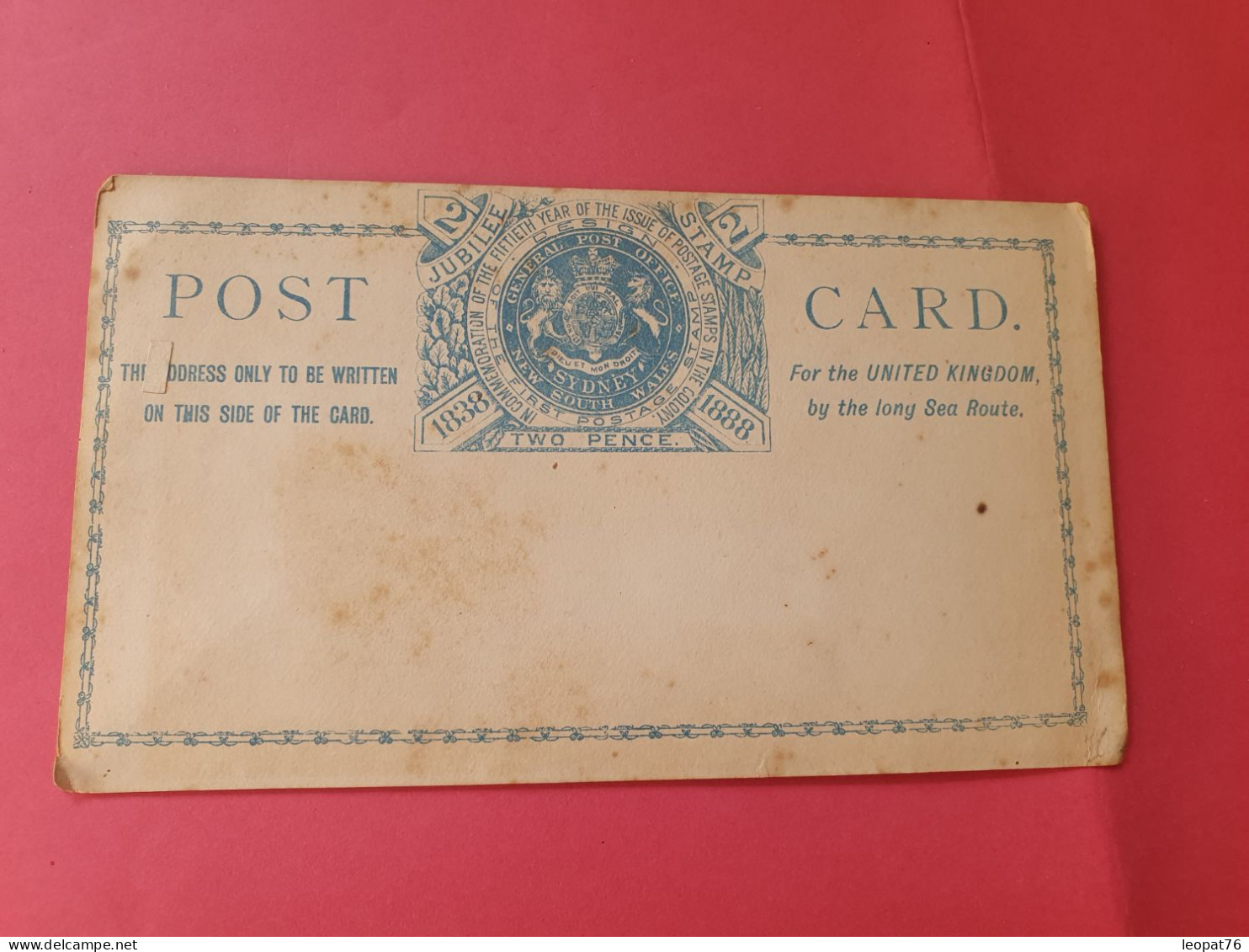 Australie / New South Wales - Entier Postal De 1888 Non Circulé - Réf 3567 - Briefe U. Dokumente